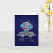 Nicht heute Sad Robot Karte (Gelbe Blume)