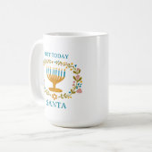 NICHT HEUTE SANTA HANUKKAH Menorah FUNNY Juden Kaffeetasse (Vorderseite Links)