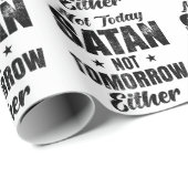 Nicht heute Satan auch nicht morgen Geschenkpapier (Rolleneckpunkt)