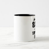 Nicht heute Satan auch nicht morgen Zweifarbige Tasse (Mittel)
