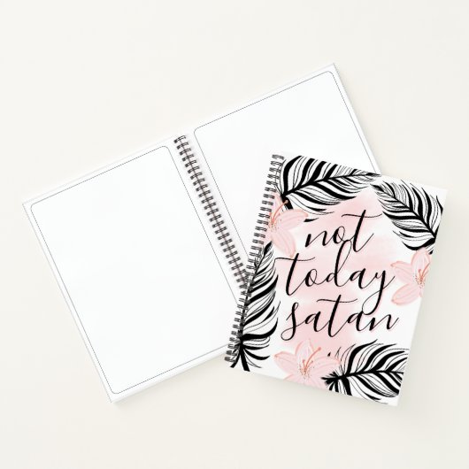 Nicht heute Satan Black Feathers Motivierend Notizblock (Innenseite)