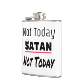 Nicht heute Satan Funny Sarcastic Flachmann (Links)