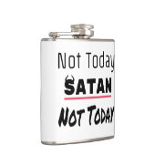 Nicht heute Satan Funny Sarcastic Flachmann (Rechts)