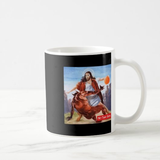 Nicht heute Satan Jesus Crossover Bysketbyll Fun M Kaffeetasse (Rechts)