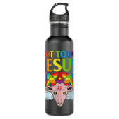 Nicht heute Satan Jesus gegen Satan in Basketball Edelstahlflasche (Vorderseite)