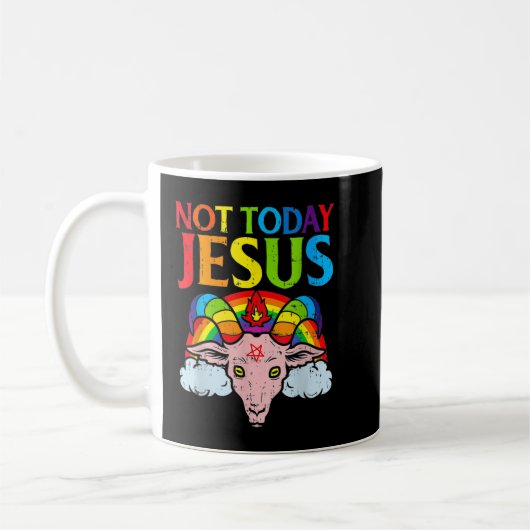 Nicht heute Satan Jesus gegen Satan in Basketball  Kaffeetasse (Links)
