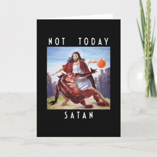 Nicht heute Satan Jesus gegen Satan in Sketll Karte