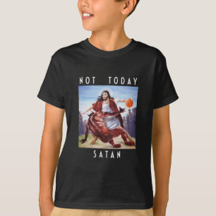 Nicht heute Satan Jesus gegen Satan in Sketll T-Shirt
