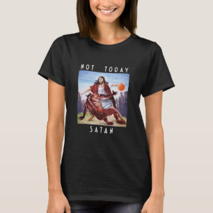 Nicht heute Satan Jesus gegen Satan in Sketll T-Shirt