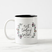 Nicht heute, Satan Kaffee-Tasse, lustige Tasse, Zweifarbige Tasse (Links)