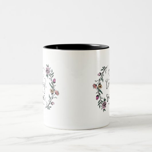 Nicht heute, Satan Kaffee-Tasse, lustige Tasse, Zweifarbige Tasse (Mittel)