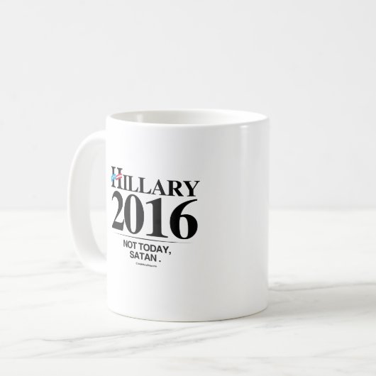 Nicht heute, Satan Kaffeetasse (Vorderseite Links)