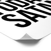 Nicht heute Satan Poster (Ecke)