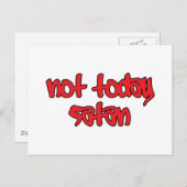 Nicht heute Satan Postkarte (Vorne/Hinten)