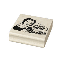 Nicht heute Satan Rubber Briefmarke Gummistempel