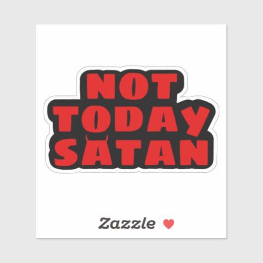 Nicht heute Satan Sticker (Blatt)