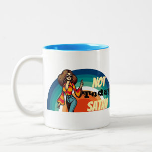 Nicht heute Satan Zweifarbige Tasse