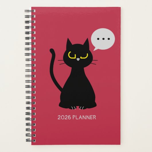 NICHT HEUTE! Schmusekatze Planer (Vorderseite)