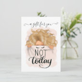 Nicht heute, sonnige Blondine schlafen (Stehend Vorderseite)