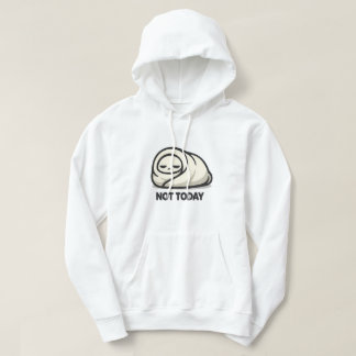 Nicht heute - Süßer müder Charakter-Decken-Burrito Hoodie