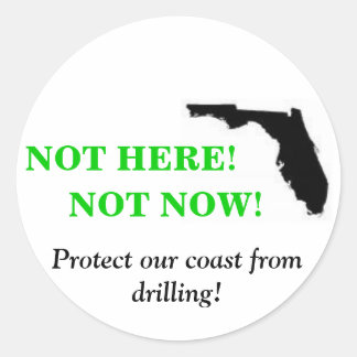 Nicht hier nicht jetzt aufklebern runder aufkleber