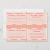 Nicht hilfreiche Denkstile Moderne Peach Set Cards Einladung (Vorderseite)