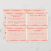 Nicht hilfreiche Denkstile Moderne Peach Set Cards Einladung (Vorne/Hinten)