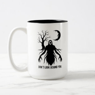 Nicht hinter deiner Halloween-Tasse schauen - Spoo Zweifarbige Tasse