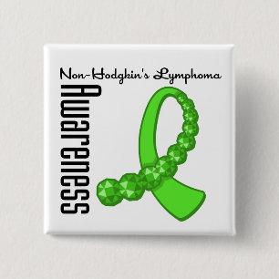 Nicht Hodgkins Lymphom-Bewusstseins-Edelstein-Band Button