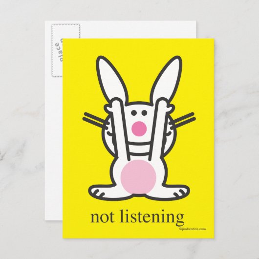 Nicht hören postkarte (Vorne/Hinten)