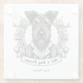 Nicht Hunde Person 02 Glasuntersetzer (Rückseite)