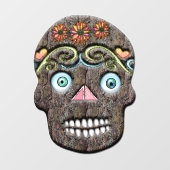 Nicht Ihr durchschnittlicher Zucker-Schädel-v2-Fen Fensteraufkleber (Blatt)