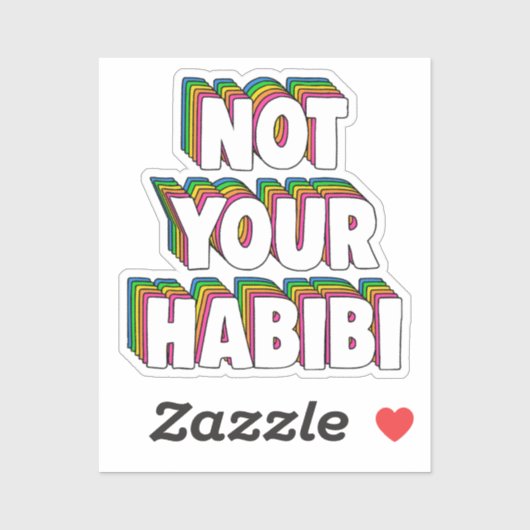 Nicht Ihr Habibi Aufkleber (Blatt)