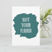 Nicht Ihr Habibi Einladung (Stehend Vorderseite)