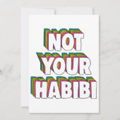 Nicht Ihr Habibi Einladung (Vorderseite)