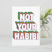 Nicht Ihr Habibi Einladung (Stehend Vorderseite)