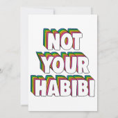 Nicht Ihr Habibi Einladung (Rückseite)