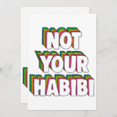 Nicht Ihr Habibi Einladung (Vorne/Hinten)