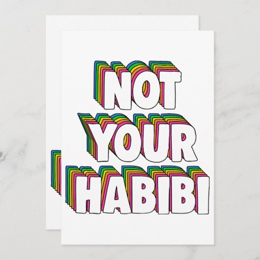 Nicht Ihr Habibi Einladung (Vorne/Hinten)