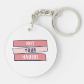 Nicht Ihr Habibi - lustig arabisch-feministisch ar Schlüsselanhänger (Rückseite)