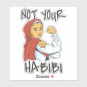 NICHT IHR HABIBI-TREND-STICKER AUFKLEBER (Blatt)