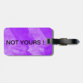 Nicht Ihr lila Hexe-schwarze Katzen-Magie Gepäckanhänger (Rückseite horizontal)