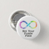 Nicht Ihr Puzzleteil - Autismus-Bewusstsein/Akzept Button (Vorne & Hinten)