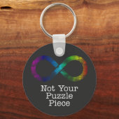 Nicht Ihr Puzzleteil - Autismus-Bewusstsein/Akzept Schlüsselanhänger (Vorderseite)