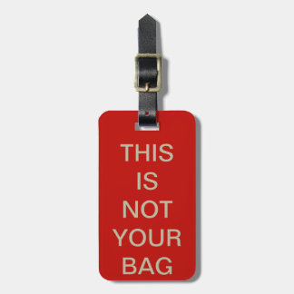 nicht Ihr rotes Schwarzes der Tasche Gepäckanhänger
