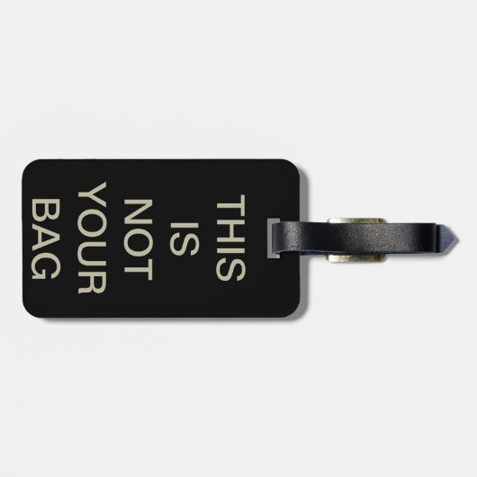 nicht Ihr rotes Schwarzes der Tasche Gepäckanhänger (Rückseite horizontal)