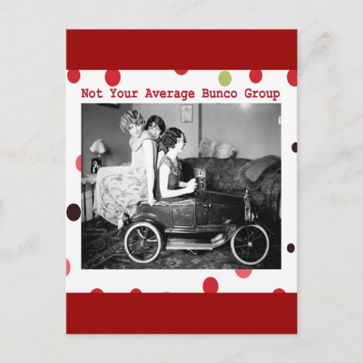 nicht Ihre durchschnittliche Bunco-Gruppe Postkarte (Vorderseite)