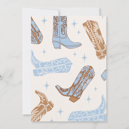 Nicht ihre erste Rodeo-Kinderdusche Einladung (Rückseite)