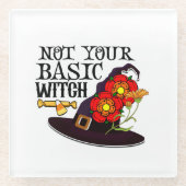 Nicht Ihre GrundHexe Glasuntersetzer (Vorderseite)