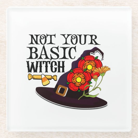 Nicht Ihre GrundHexe Glasuntersetzer (Vorderseite)